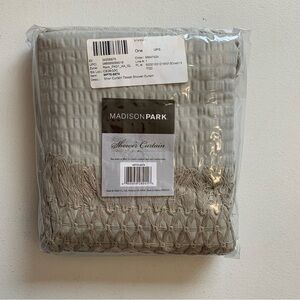 Madison Park Gray Tassel Shower Curtain NEW IN PACKAGE